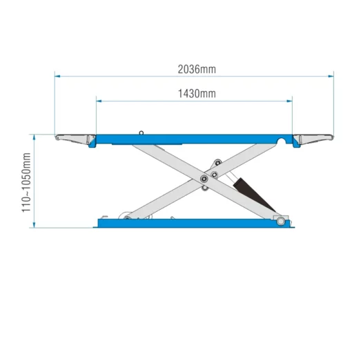 Madaltõstuk 3000 kg, mobiilne, suruõhulukkudega 230V - Image 4